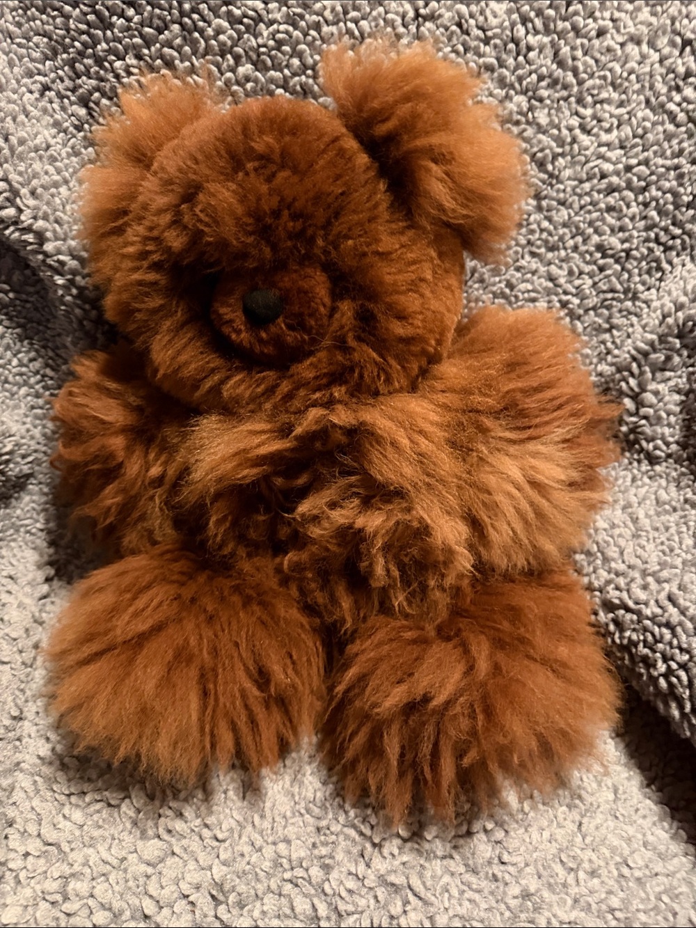 Plush Brown alpaca Fluffy Teddy Bear Stuffed Animal